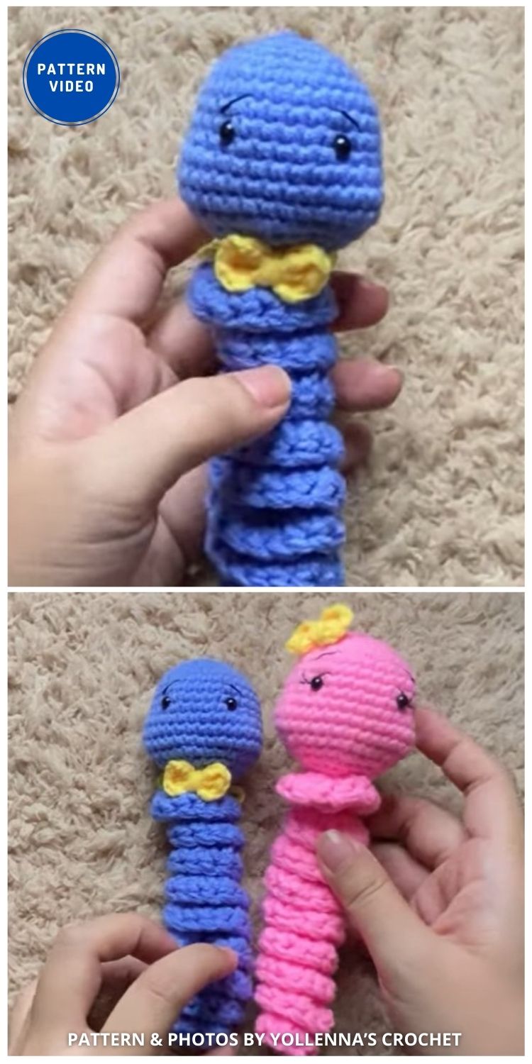 Worry Worm - 8 Free Easy Crochet Worry Worm Patterns
