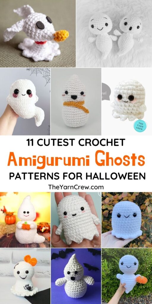 11 Cutest Crochet Amigurumi Ghost Patterns For Halloween PIN 1