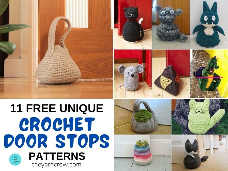 11 Free Unique Crochet Door Stop Patterns FB POSTER