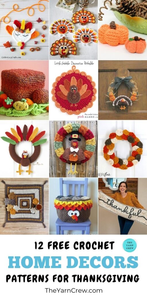 12 Free Crochet Home Decor Patterns For Thanksgiving PIN 3