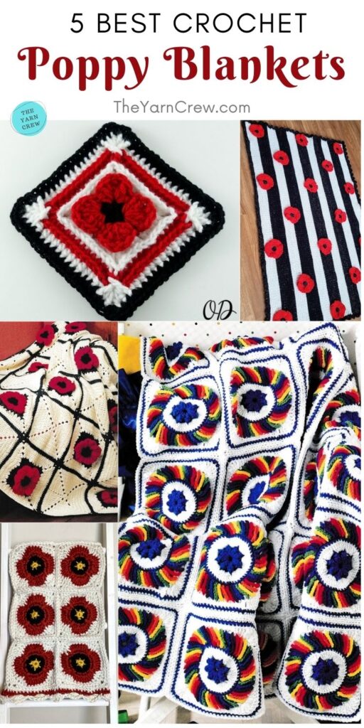 5 Best Crochet Poppy Blankets PIN 2