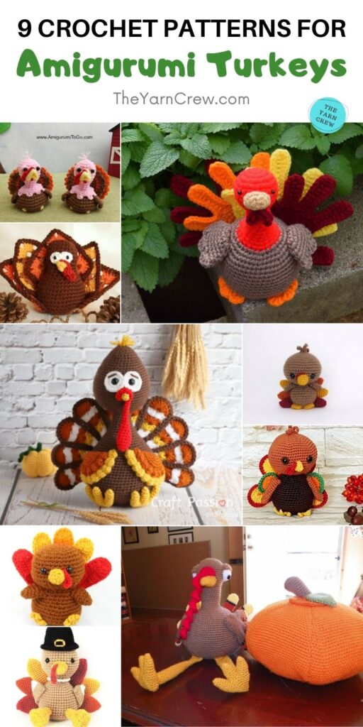 9 Crochet Patterns For Amigurumi Turkeys PIN 2