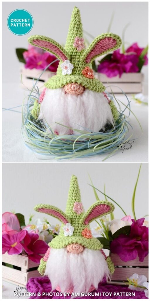 Easter Bunny Gnome - 8 Gorgeous Spring Easter Gnomes Crochet Patterns