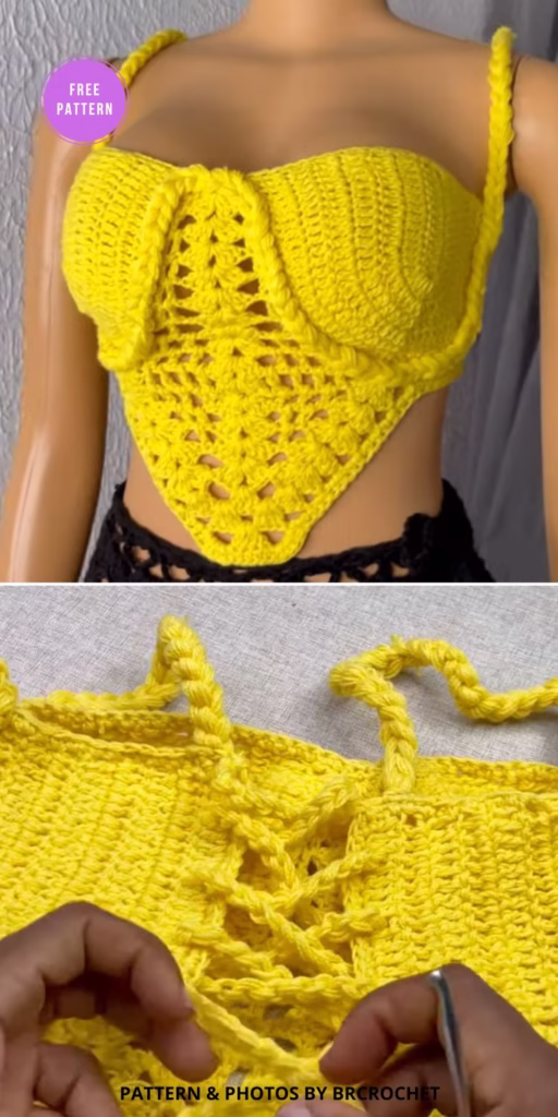 Lace Corset Top - 7 Classy Crochet Corset Patterns For Women - curated by The Yarn Crew