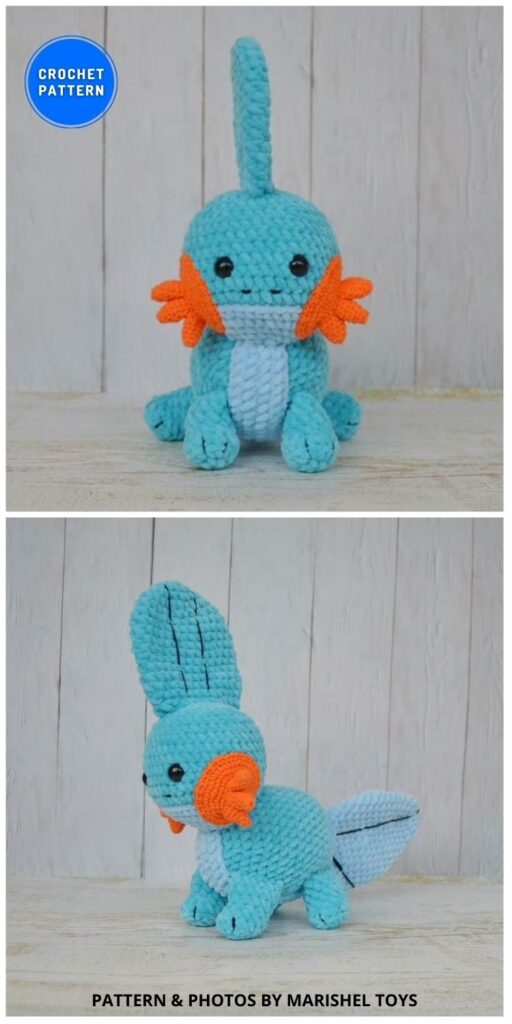 Mudkip Pokemon Crochet Pattern - 12 Most Popular Water Pokemon Crochet Patterns