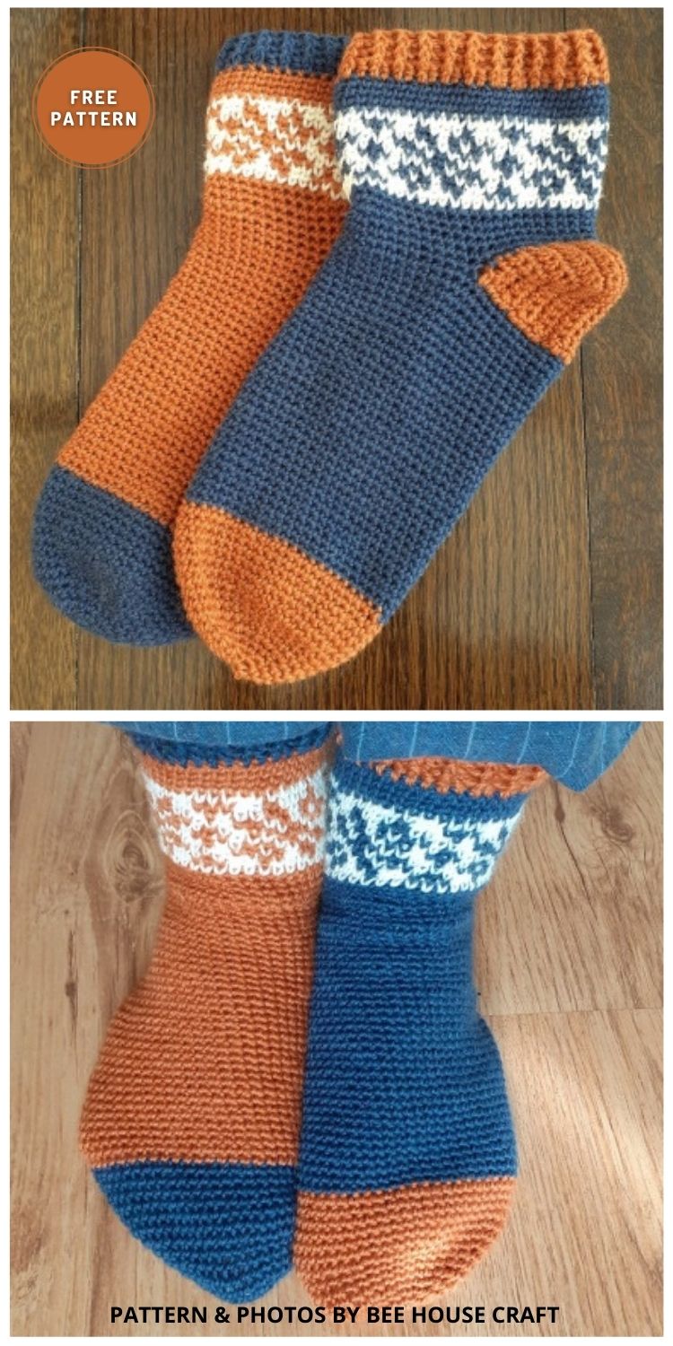 Oddly Snug Snowflake Socks - 12 Best Free Crochet Sock Patterns For Cozy Winter