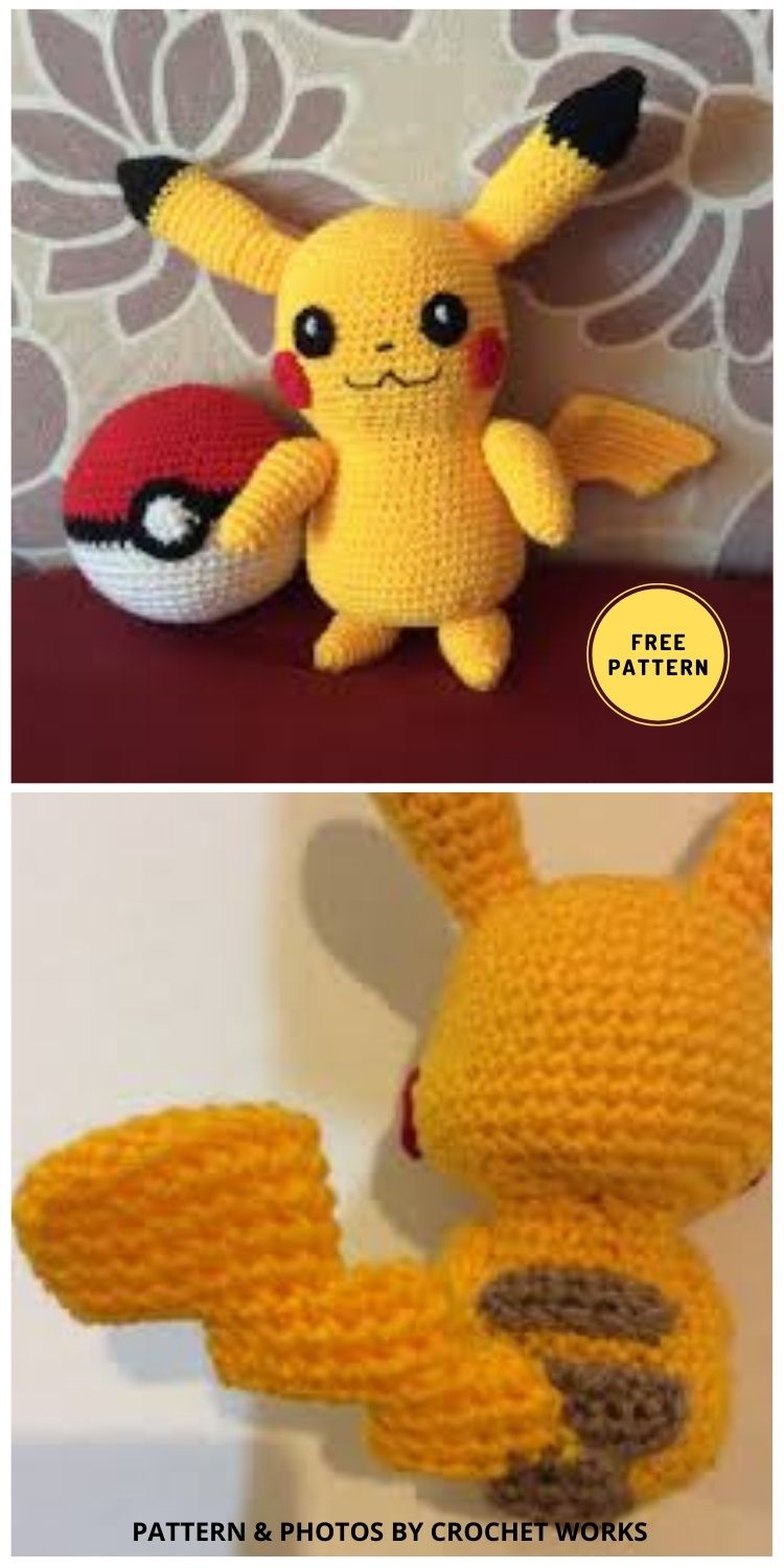 Pikachu Crochet Pattern - 11 Cutest Amigurumi Pikachu Crochet Patterns (1)