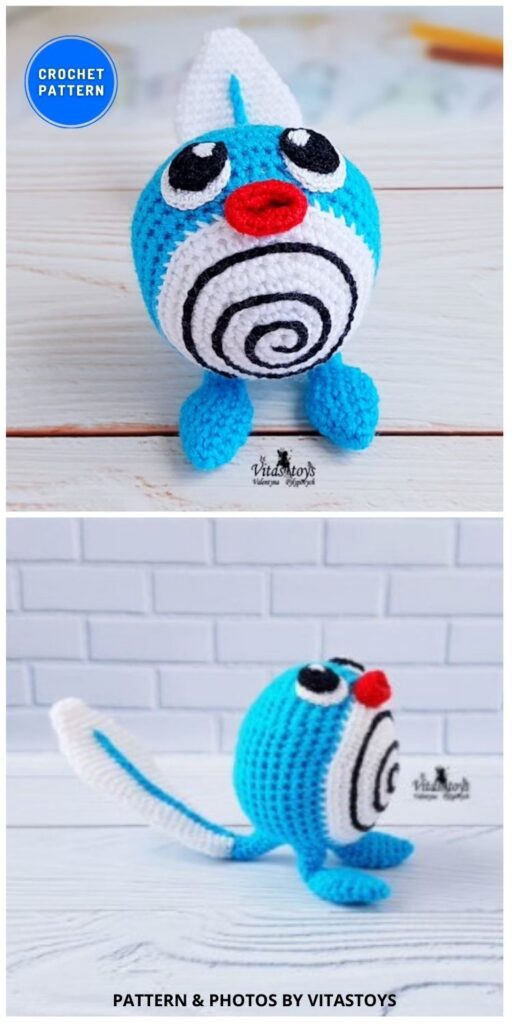 Poliwag Amigurumi Pokemon - 12 Most Popular Water Pokemon Crochet Patterns