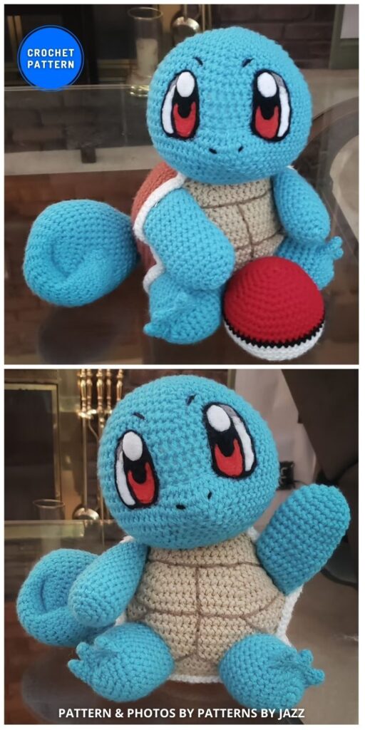 Squirtle Crochet Pattern - 12 Most Popular Water Pokemon Crochet Patterns
