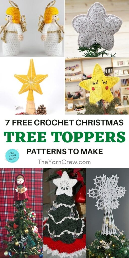 7 Free Crochet Christmas Tree Topper Patterns to Make PIN 1