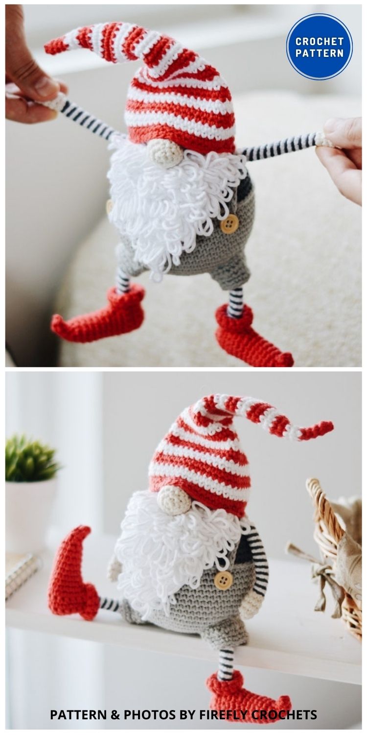 Scandinavian Gnome Christmas Crochet Pattern - 11 Crochet Amigurumi Christmas Gnome Patterns