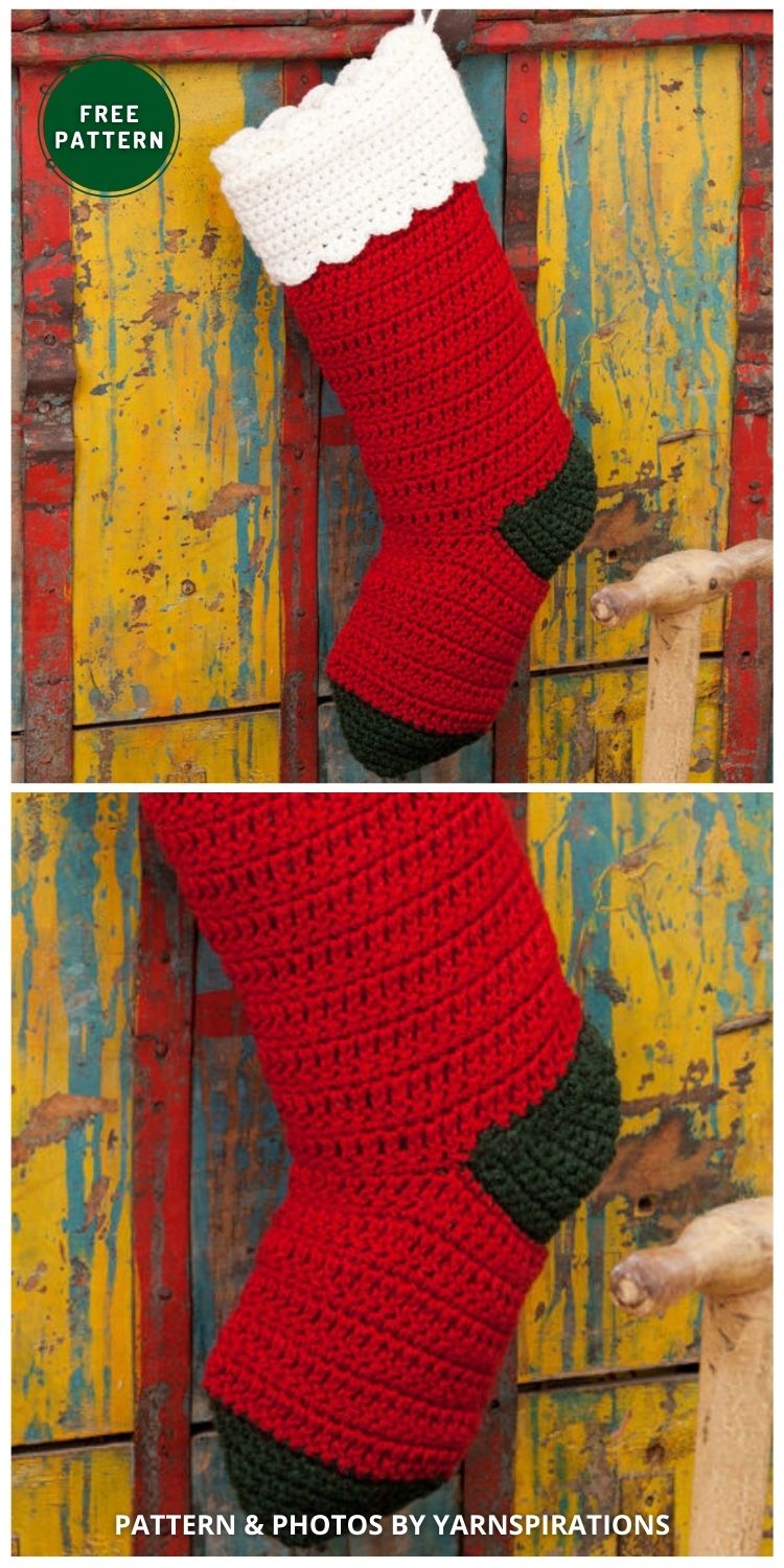 Red Heart Crochet Christmas Stocking - 7 Best Crochet Christmas Stocking Patterns