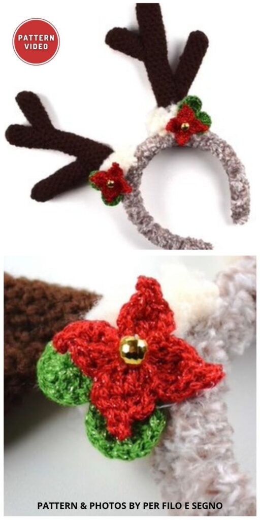 Reindeer Headband - 7 Free Easy Christmas Headband Crochet Patterns