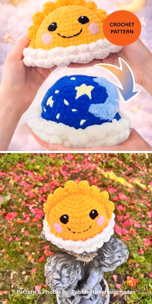 Reversible Day and Night Crochet Pattern - 11 Amigurumi Reversible Mood Toy Crochet Patterns