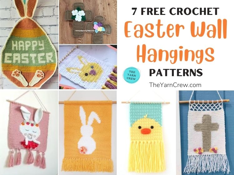 7 Free Crochet Easter Wall Hanging Patterns FB POSTER