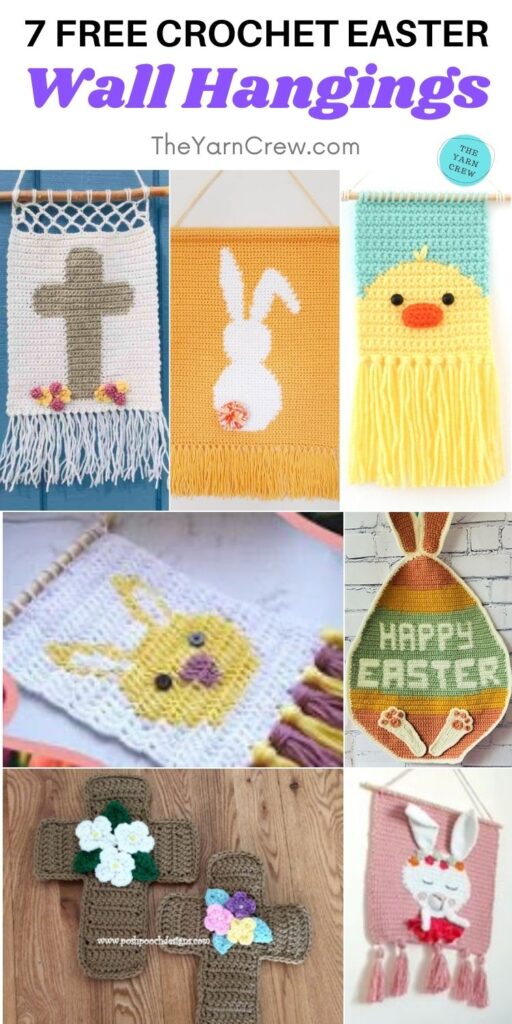 7 Free Crochet Easter Wall Hangings PIN 2