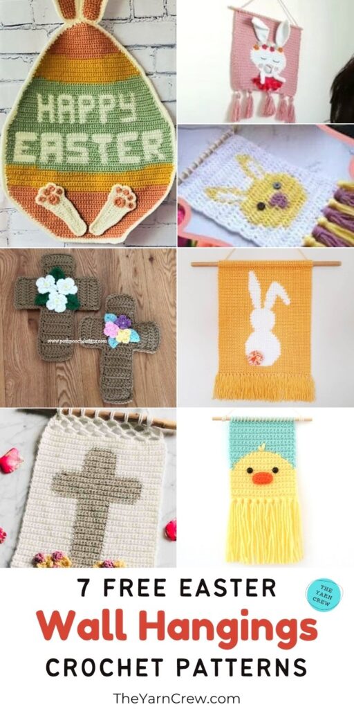 7 Free Easter Wall Hanging Crochet Patterns PIN 3