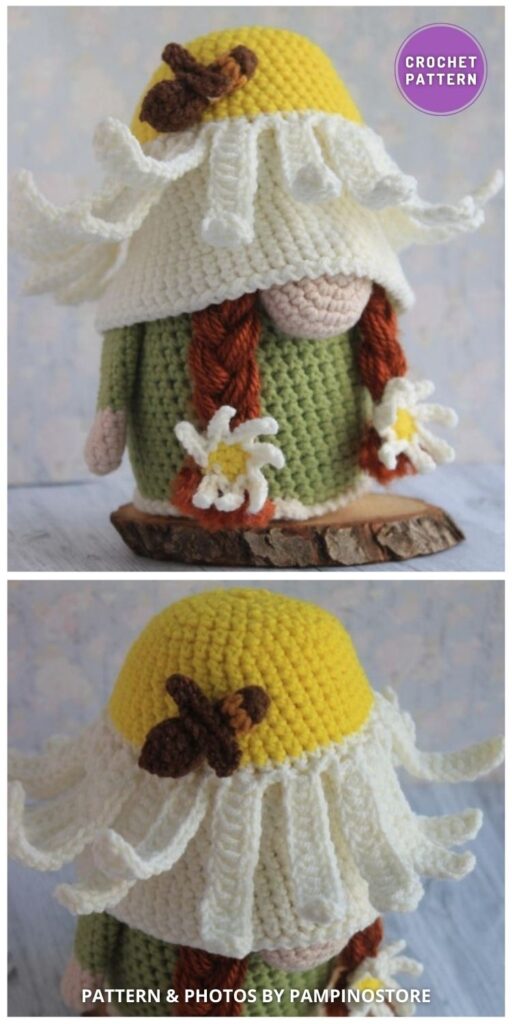 Crochet Daisy Gnome - 7 Adorable Crochet Flower Gnome Patterns