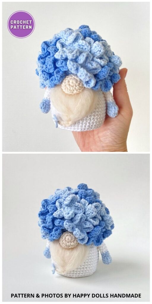 Crochet Hydrangea Gnome - 7 Adorable Crochet Flower Gnome Patterns