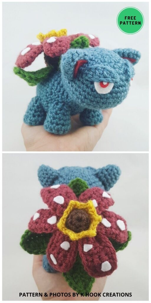 Venusaur Pattern - 12 Crochet Amigurumi Grass Pokemon Patterns