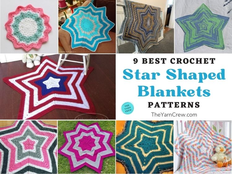 9 Best Crochet Star Shaped Blanket Patterns FB POSTER