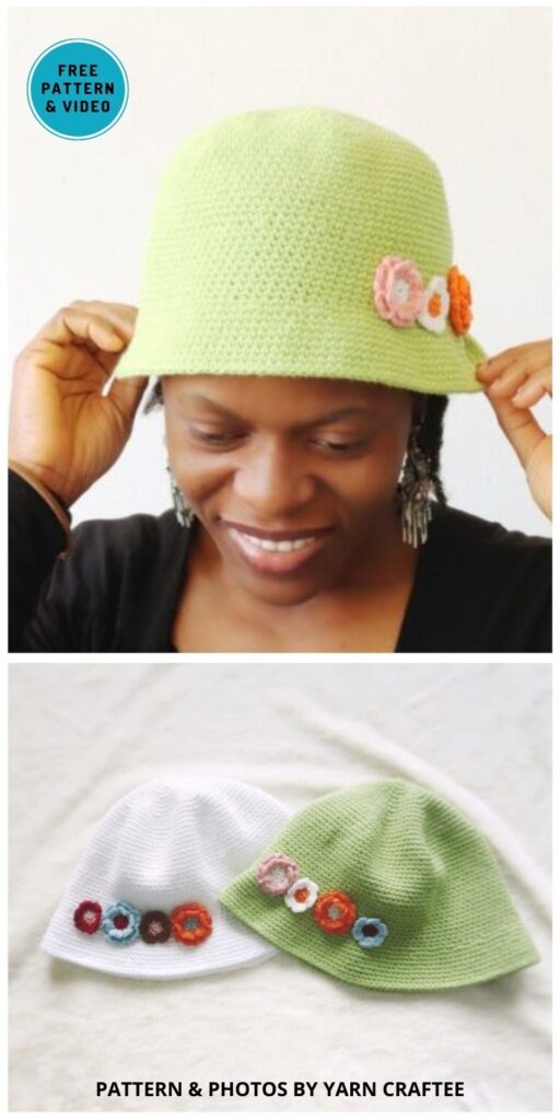 Bucket Hat - 12 Free Crochet Spring Hat Pattern Ideas