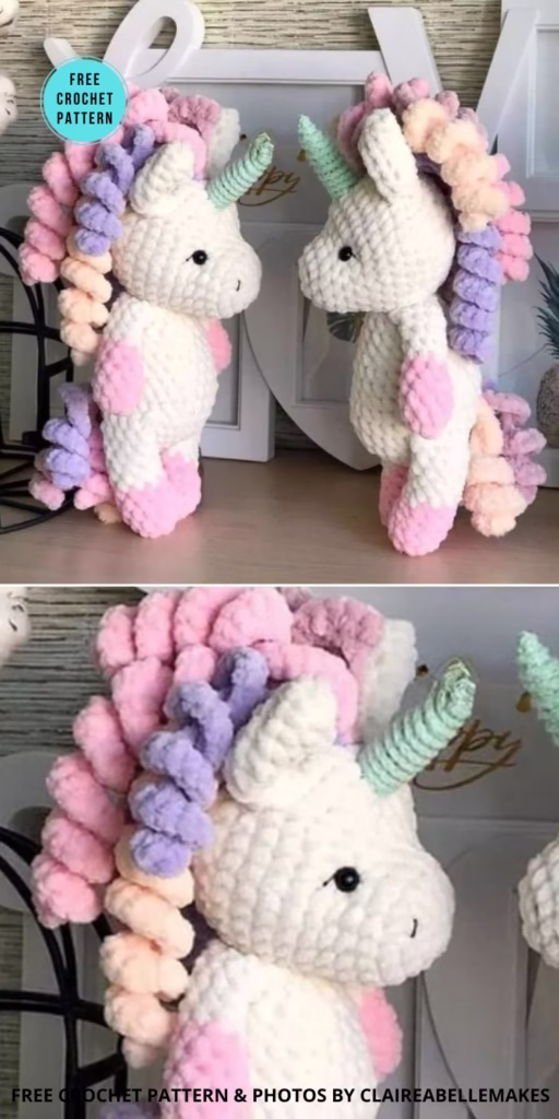 Crochet Cute Unicorn Pattern - 20 Free Amigurumi Unicorn Toy Crochet Patterns - The Yarn Crew