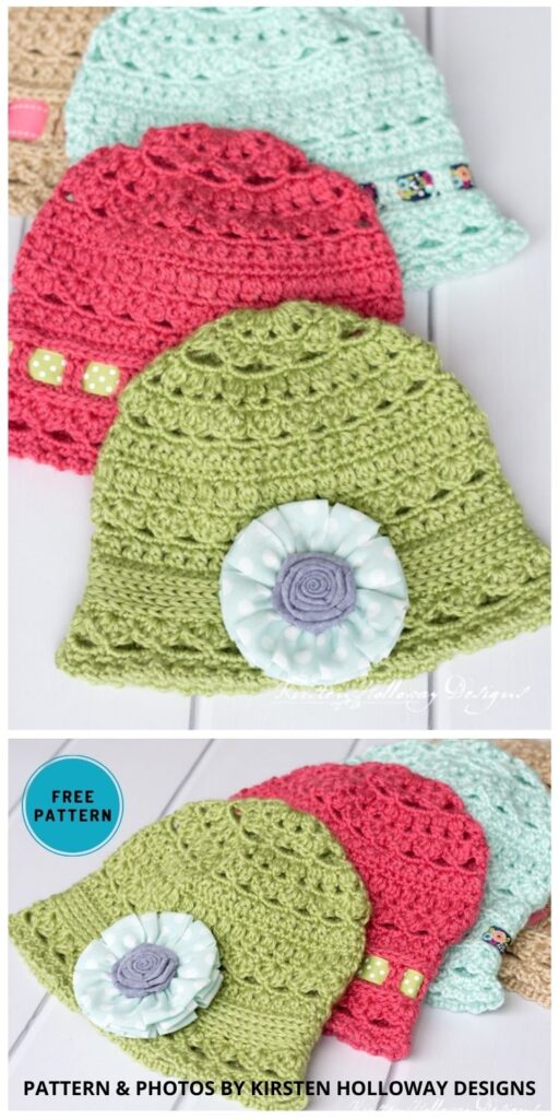 Eden Cloche Crochet Hat - 12 Free Crochet Spring Hat Pattern Ideas