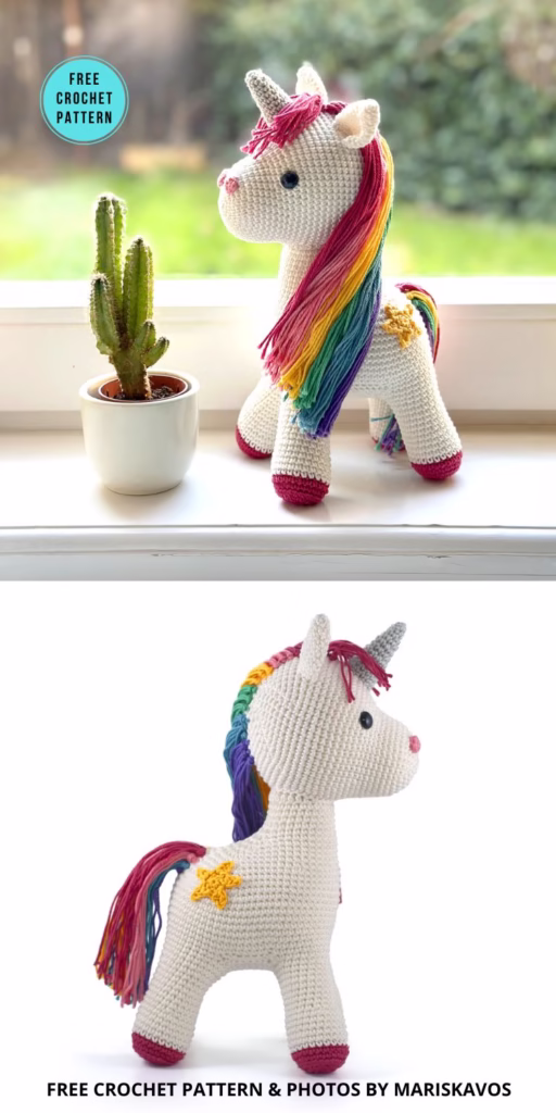 Lizzie The Unicorn - 20 Free Amigurumi Unicorn Toy Crochet Patterns - The Yarn Crew