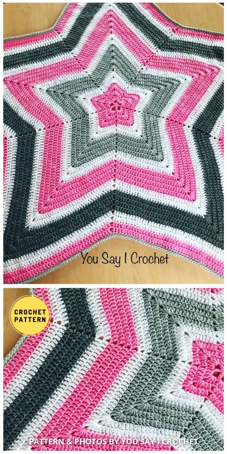 Star Crochet Blanket - 9 Best Crochet Star Shaped Blanket Patterns