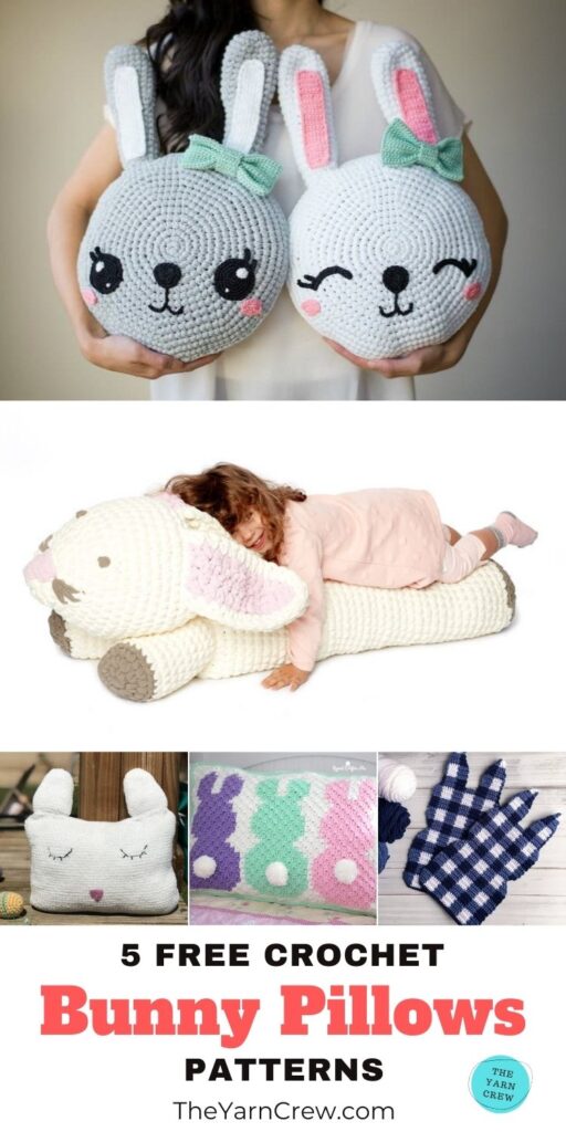 5 Free Crochet Bunny Pillow Patterns PIN 3