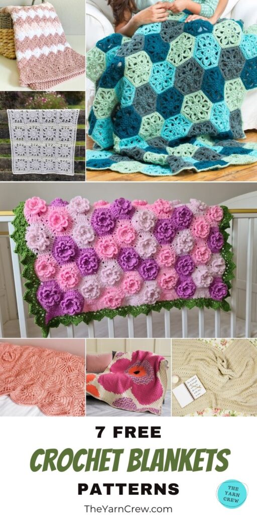 7 Free Crochet Blanket Patterns PIN 3