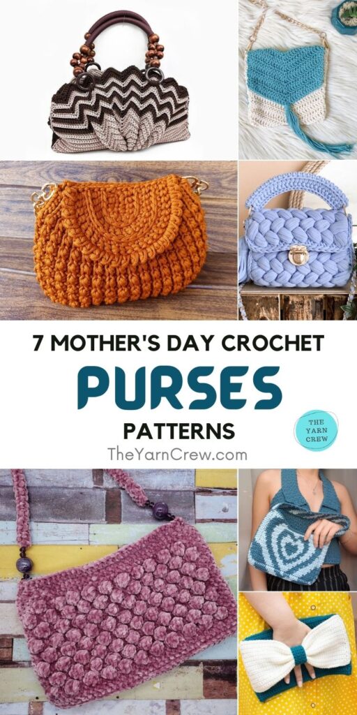 7 Mother's Day Crochet Purse Patterns PIN 1