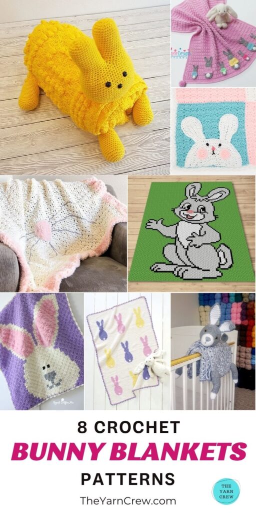 8 Crochet Bunny Blanket Patterns PIN 3