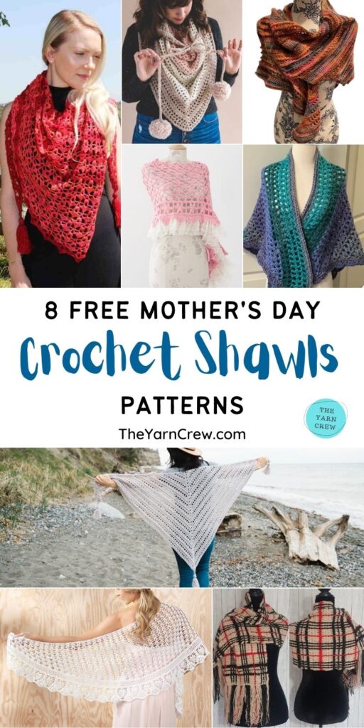 8 Free Mother's Day Crochet Shawl Patterns PIN 1