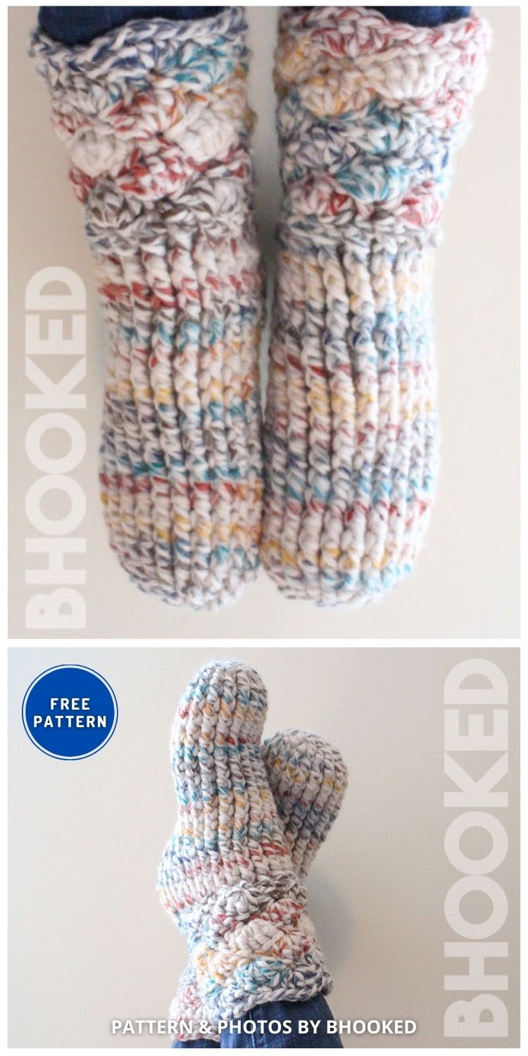 Cozy Crochet Slipper Socks - 7 Free Cozy Crochet Slipper Patterns For Moms