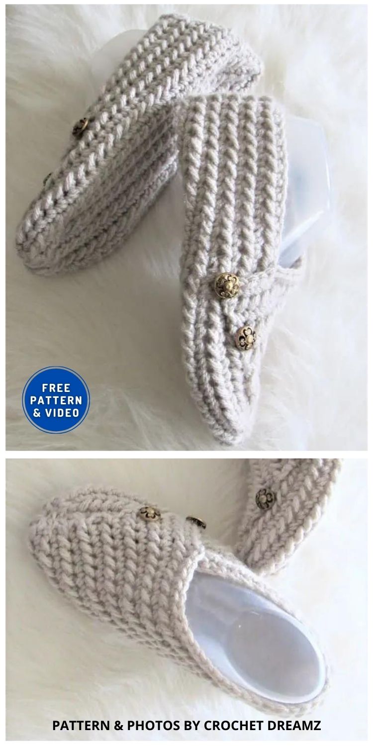 Crochet Magic Slippers - 7 Free Cozy Crochet Slipper Patterns For Moms