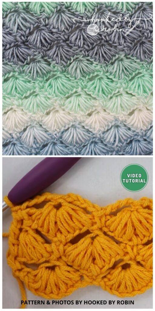 Crochet Puff Shell Star Stitch - 8 Quick Crochet Shell Stitch Tutorials For Beginners