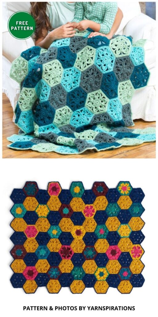 Red Heart - 7 Free Crochet Blanket Patterns For Mother's Day Gift Ideas