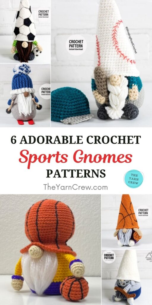 6 Adorable Crochet Sports Gnome Patterns PINTEREST 1