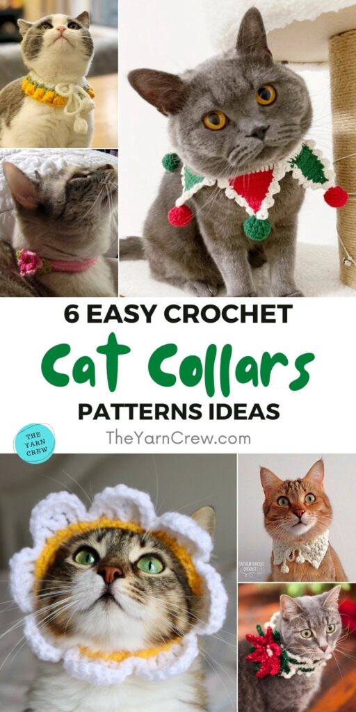 6 Easy Crochet Cat Collar Patterns PIN 1