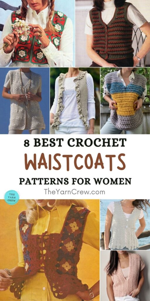 8 Best Crochet Waistcoat Patterns For Women PIN 1