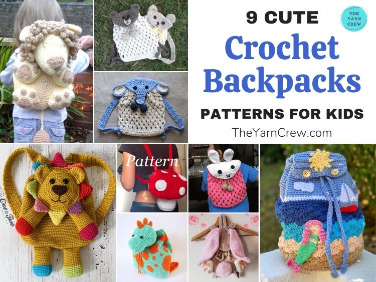 9 Cute Crochet Backpack Patterns For Kids FB POSTER