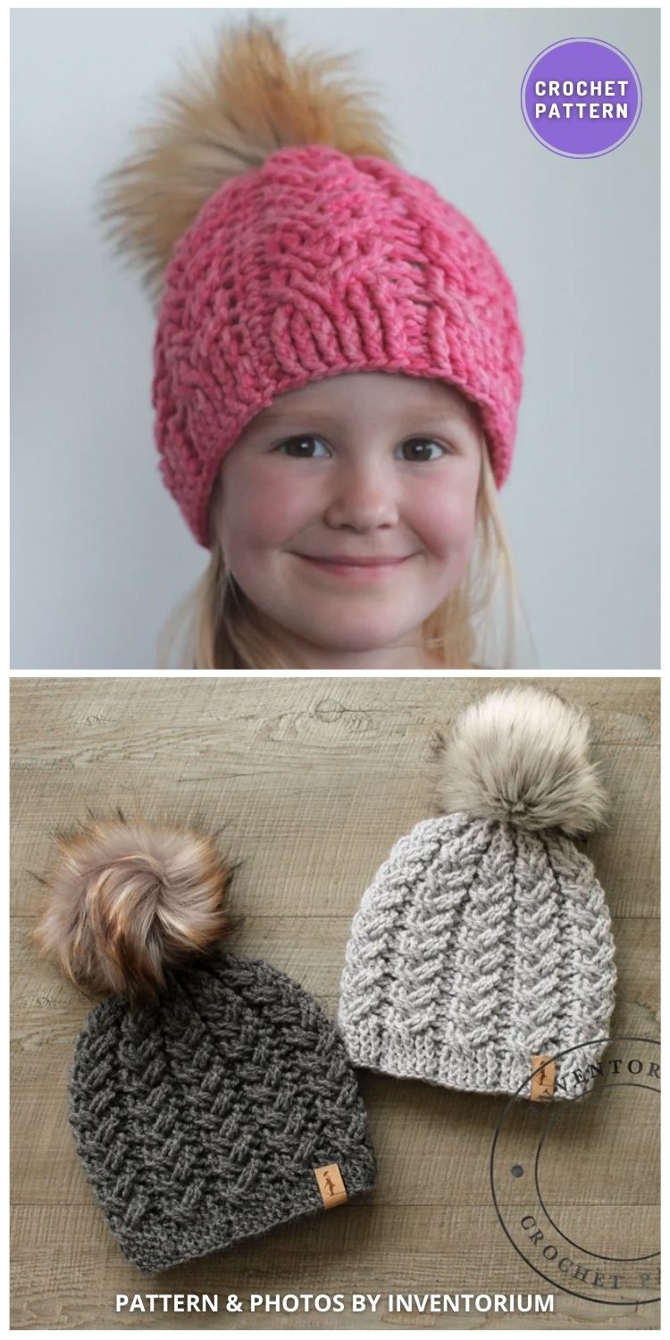 Brooklynn Cables Beanie - 9 Crochet Clothes & Accessories Patterns Made With Cable Stitches