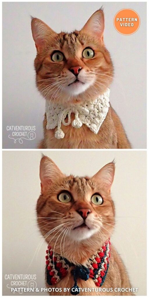 Bobble Bauble Cat Collar - 6 Easy Crochet Cat Collar Patterns