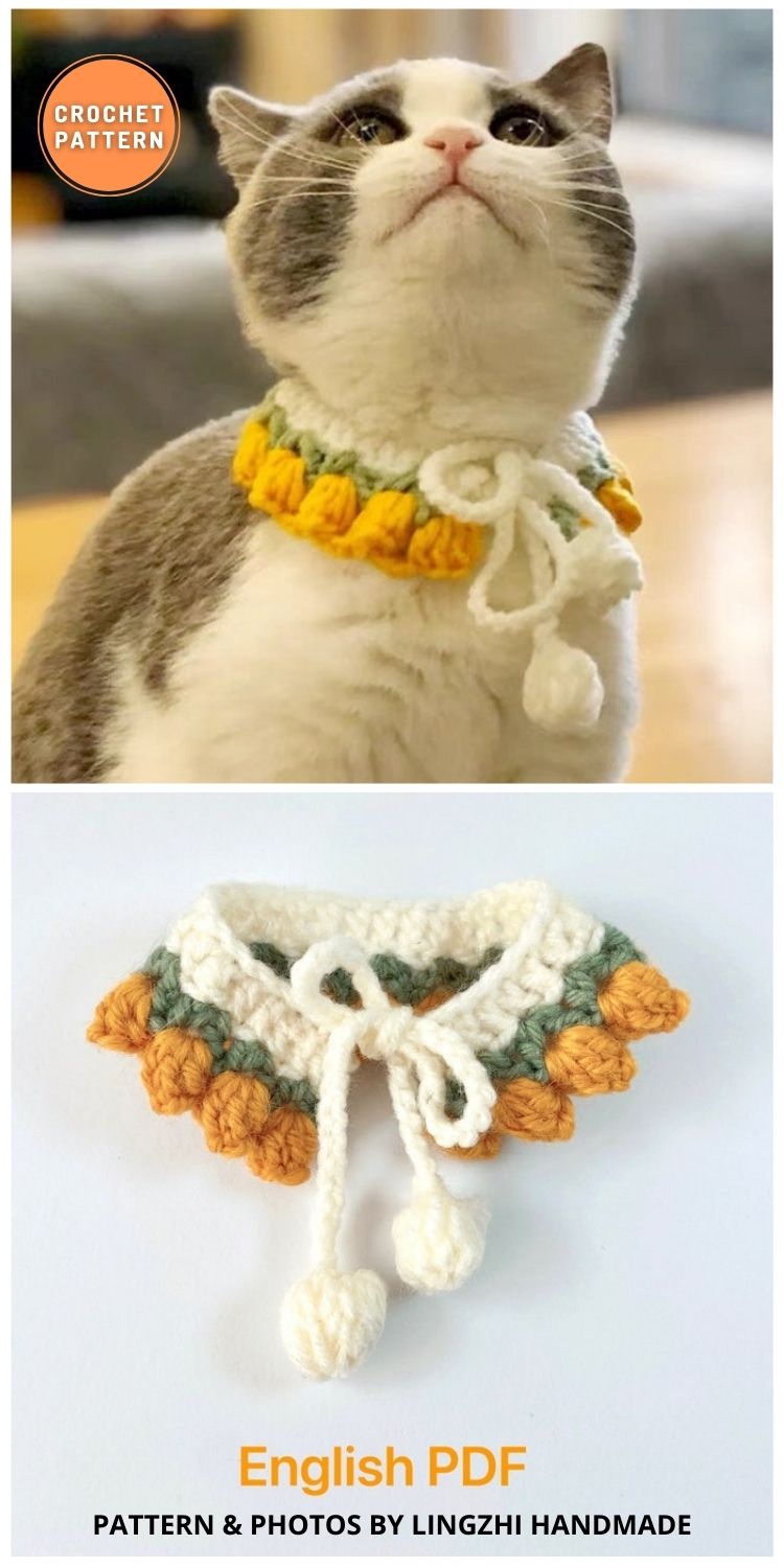 Crochet Dog Collar - 6 Easy Crochet Cat Collar Patterns