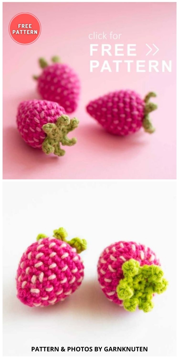 Crochet Strawberry - 6 Free Crochet Amigurumi Strawberry Patterns
