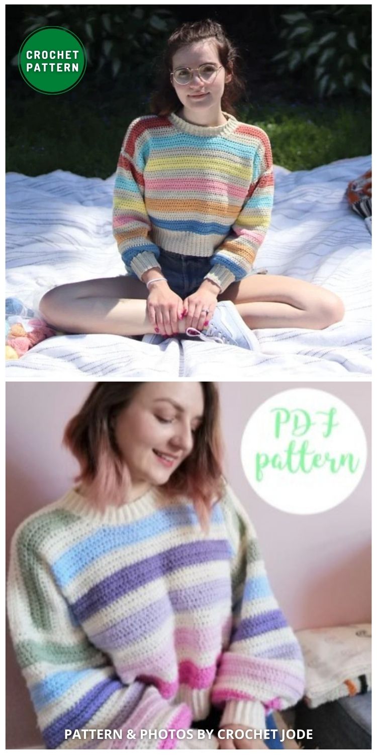 Esther Crew Neck Jumper - 5 Crochet Crew Neck Sweater Patterns For Women