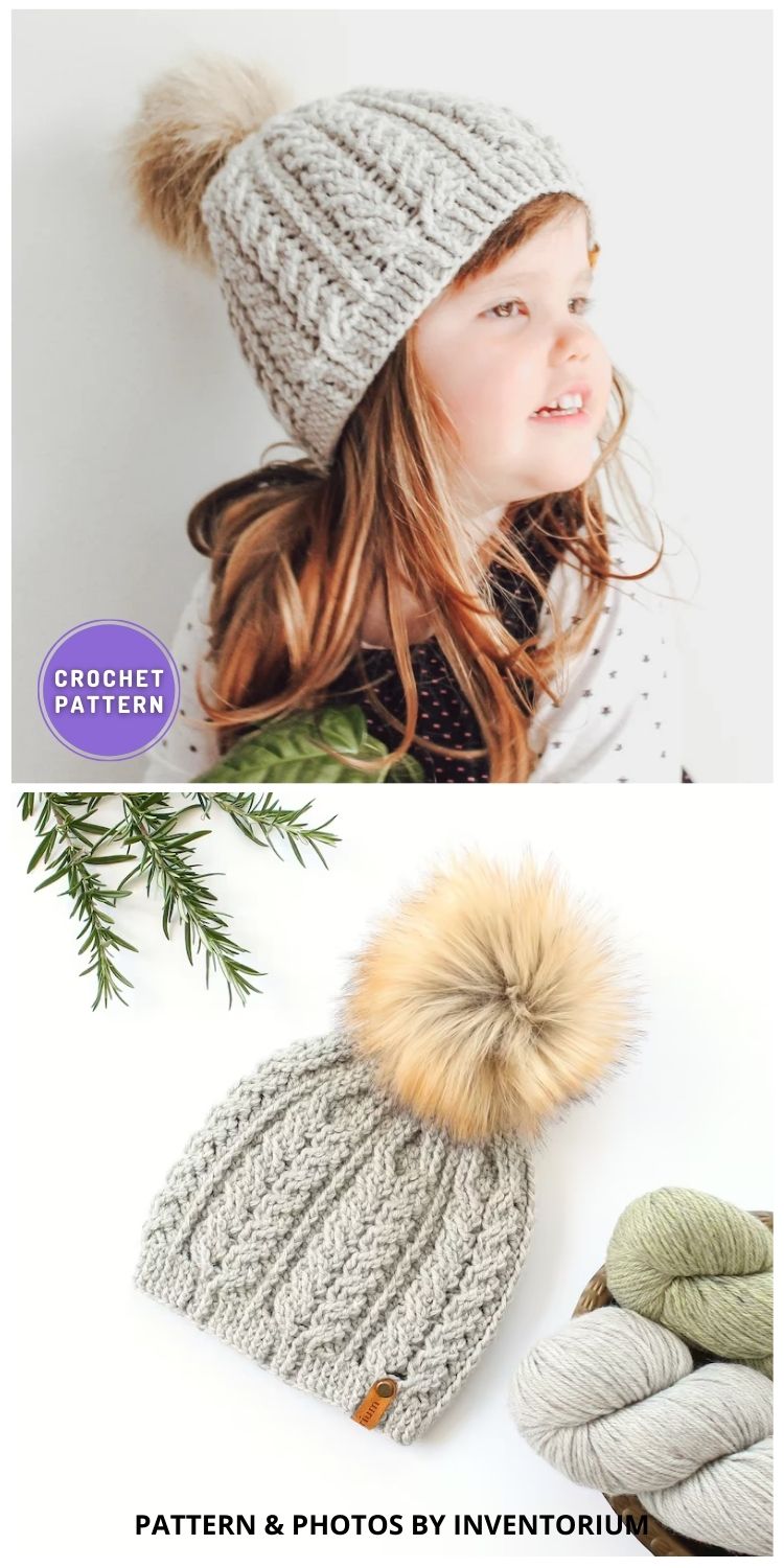 Lucas Beanie - 9 Crochet Clothes & Accessories Patterns Made With Cable Stitches