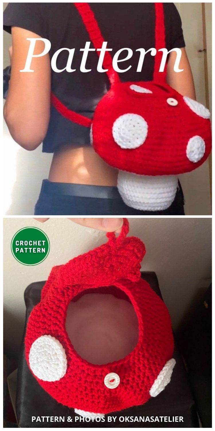 Mushroom Backpack Pattern - 9 Cute Crochet Backpack Patterns For Kids